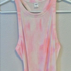 Pink the dye tank top (Old Navy)